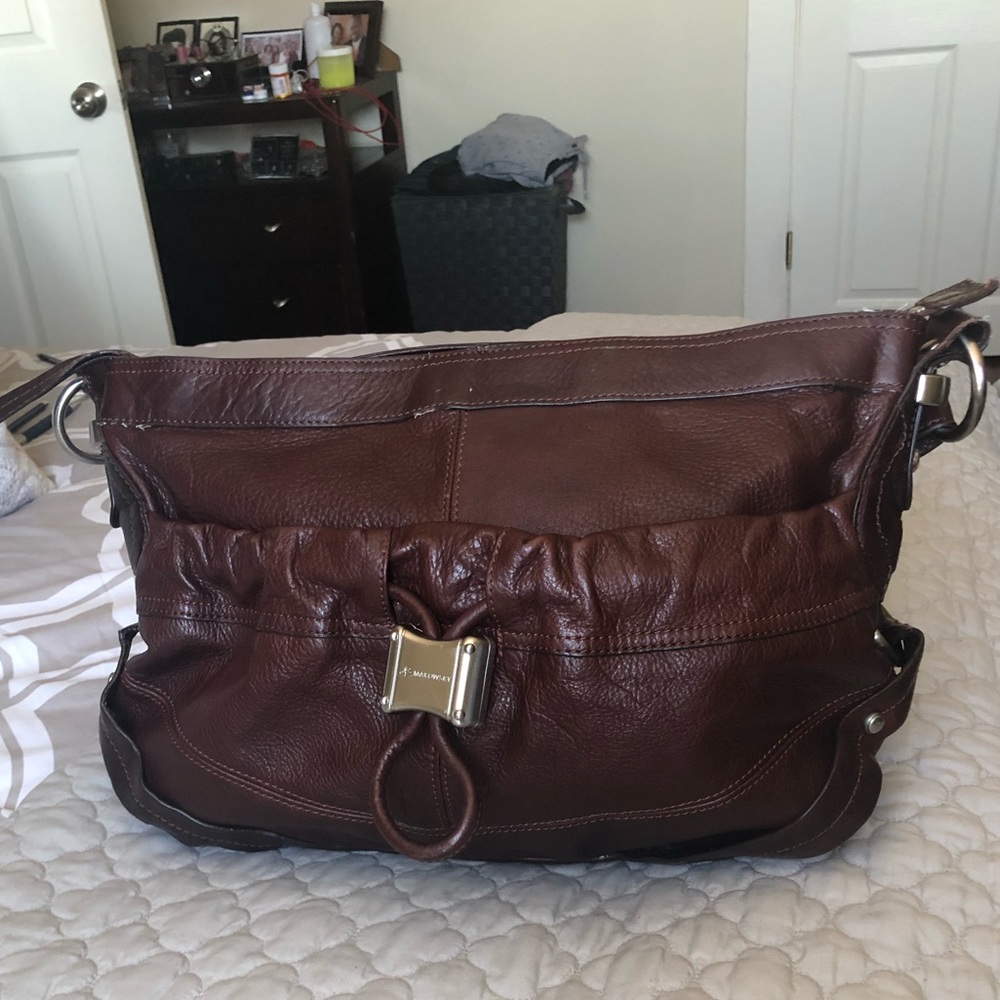 B. Makowsky All Leather Shoulder Purse